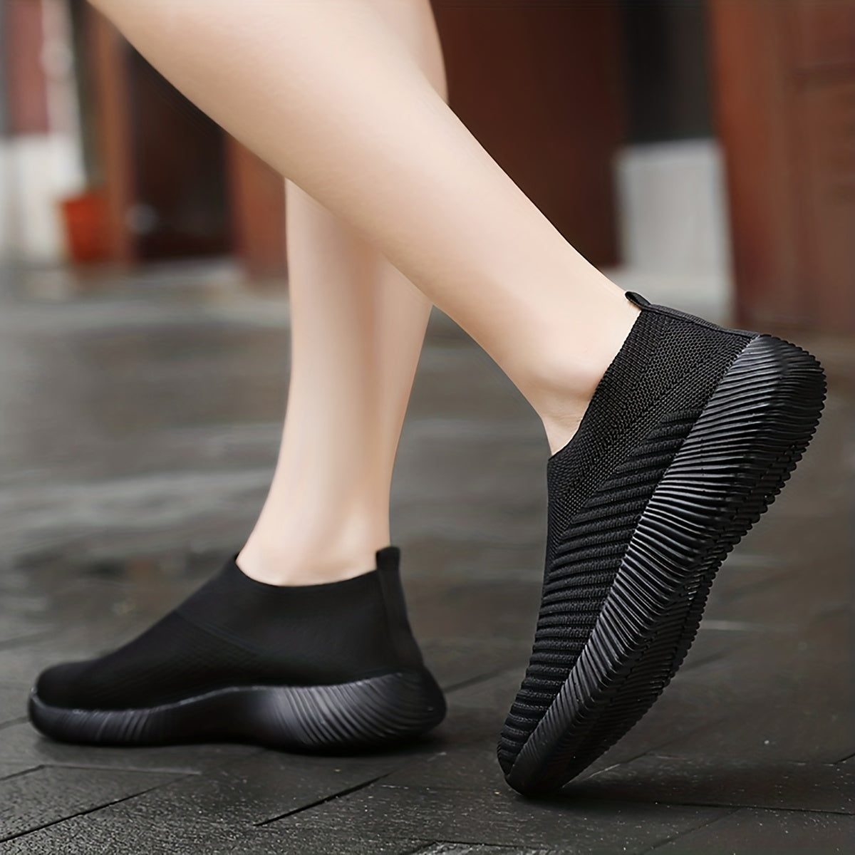 Lightweight Breathable Women's Slip-On Sneakers - Solid Color Low Top Design for Summer Casual Sports Shoes with EVA Sole and Comfort Insole